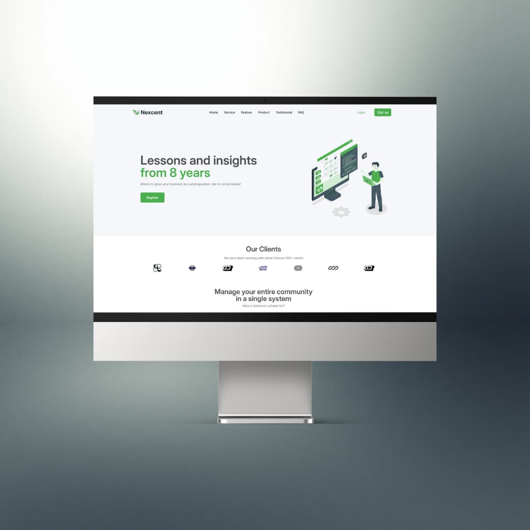 ตัวอย่างเว็บไซต์ Landing Page 1 Page
